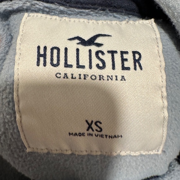 Hollister Men's Logo Hoodie Pullover Sweatshirt Light Blue - Men's XS - Picture 5 of 5